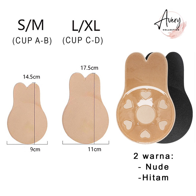 Jual Push-Up Rabbit Bra, Invisible Breathable Bra, Reusable Nipple ...