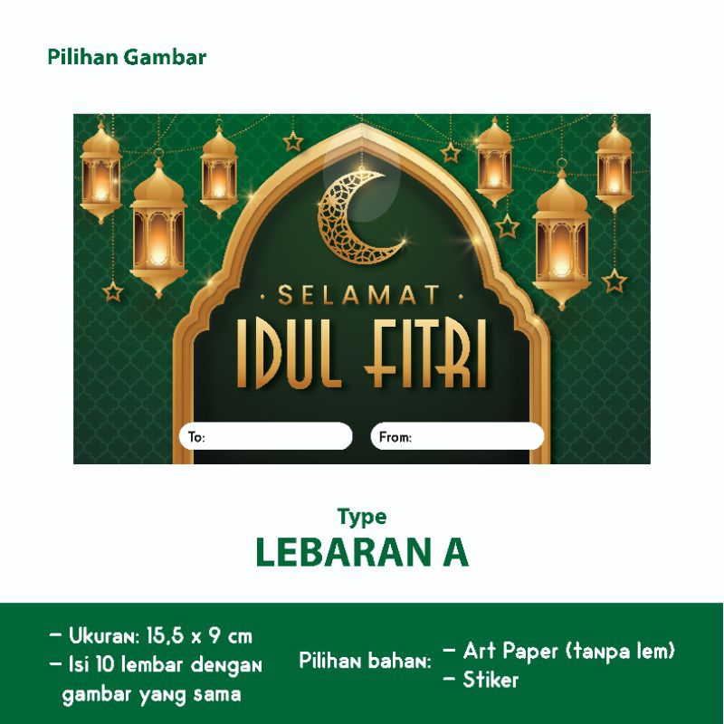 Jual UCAPAN LEBARAN TEMPELAN HAMPERS TOPLES NASTAR TULISAN IDUL FITRI ...