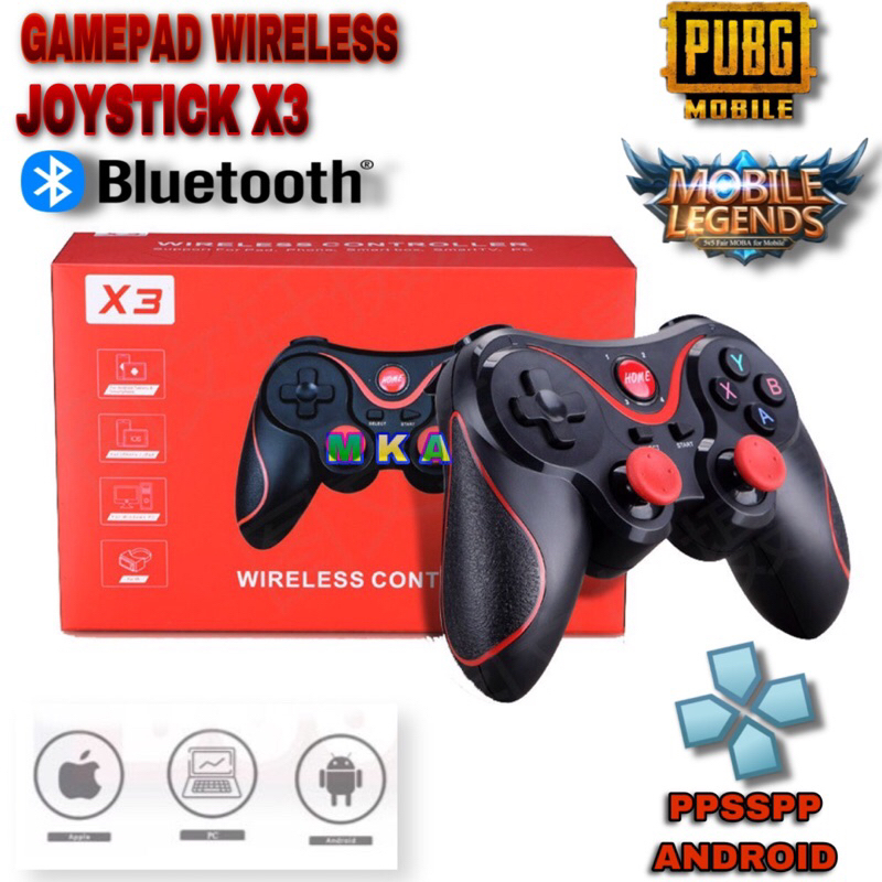 Jual Gamepad X3 Bluetooth Smartphone Holder Wireless JoyStick HP PC