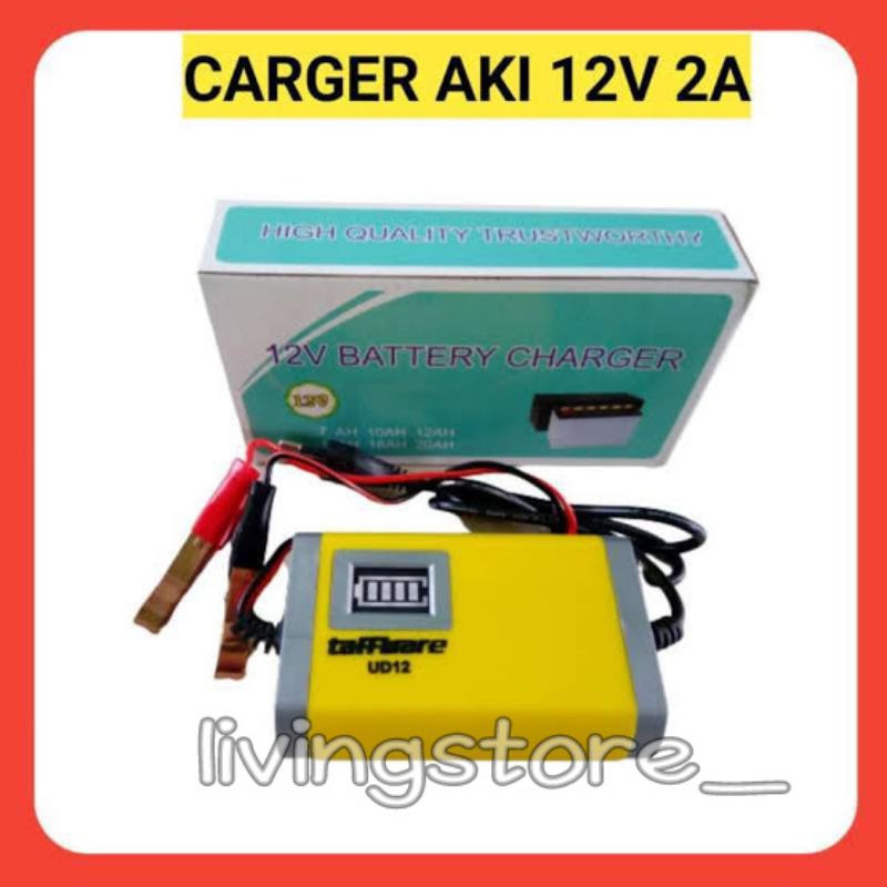 Jual Charger Aki Portable Motor Mobil 12v 2A / charger aki Basah atau