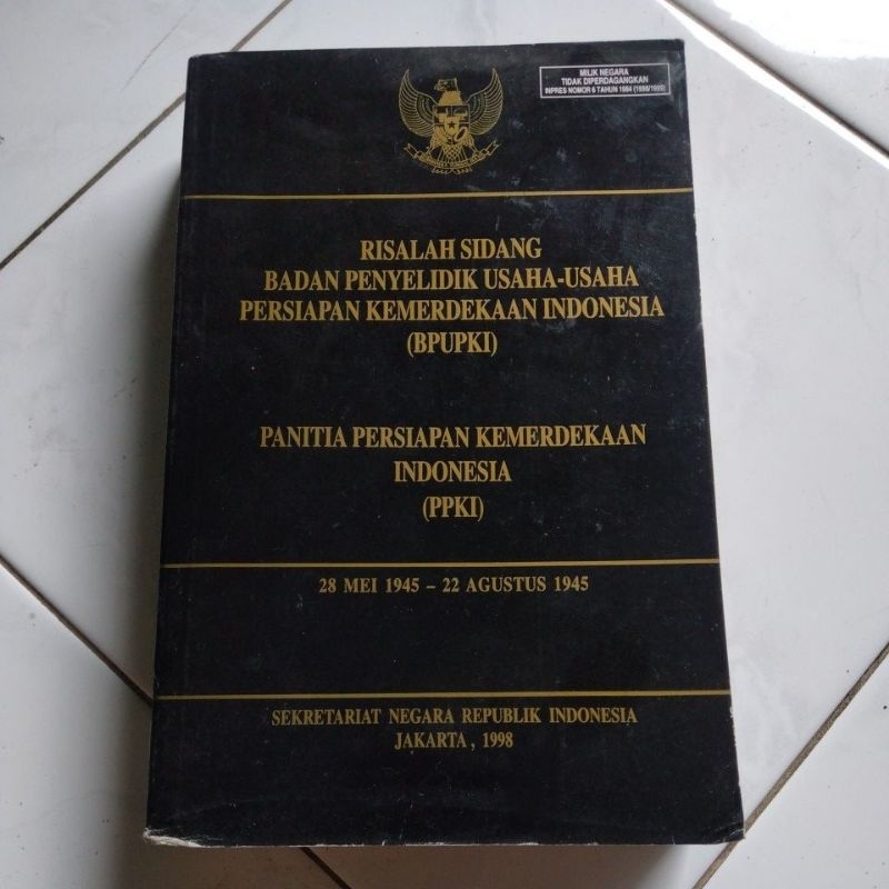 Jual Risalah Sidang Badan Penyelidik Usaha Usaha Persiapan Kemerdekaan ...