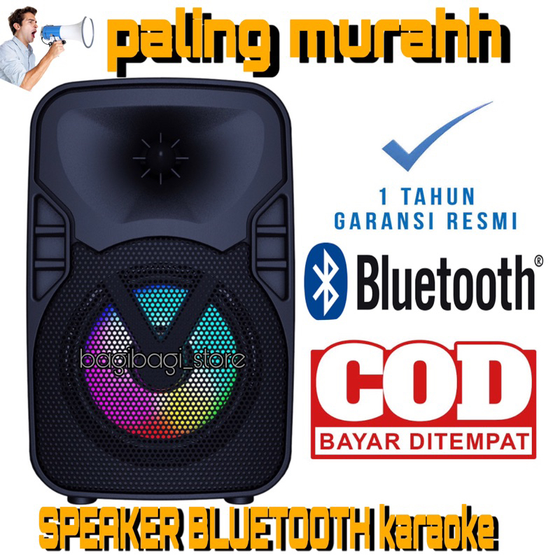 Jual Bisa Cod Speaker Bluetooth Karaoke Full Bass Terbaru 2023 Suara