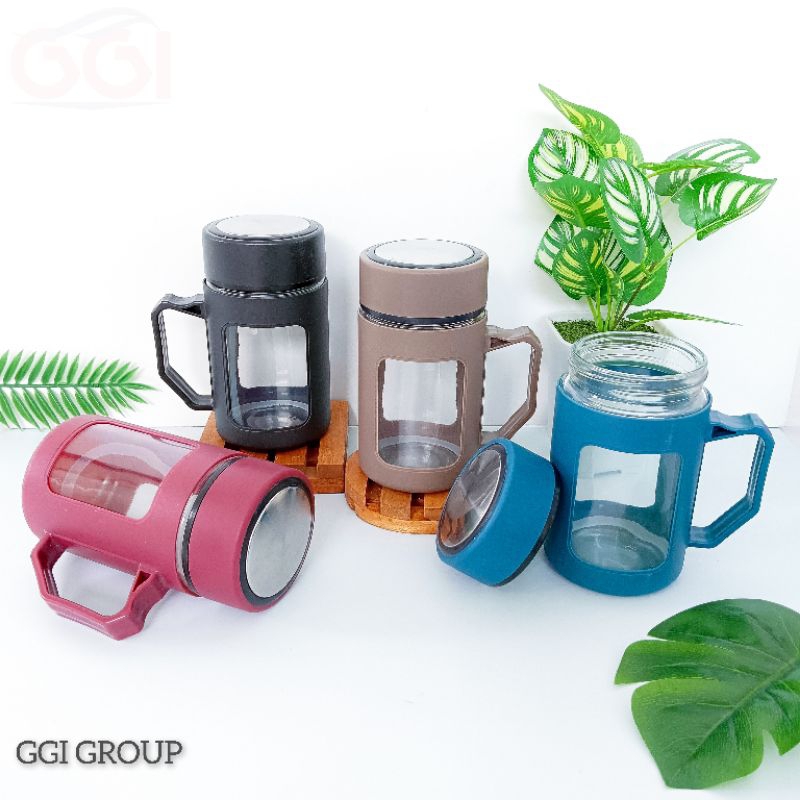 Jual B ( B0092 ) BOTOL MINUM KACA MUG / CANGKIR MODEL GELAS KACA MOTIF ...