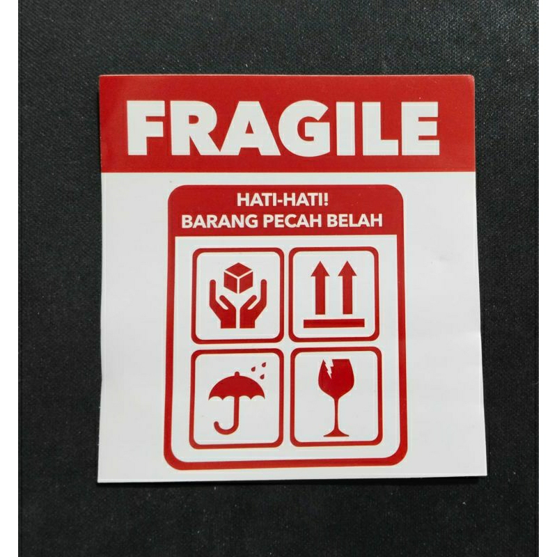 Jual Sticker Label Fragile Hati Hati Barang Pecah Belah Shopee Indonesia 8667