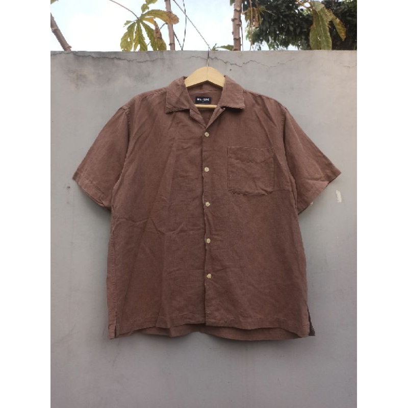 Jual Uniqlo Open Collar Bowling Shirt Kemeja Kerah Terbuka (Size M