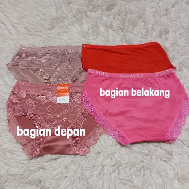 Jual Celana Dalam Wanita Brukat Mislslily Model Midi | Shopee Indonesia