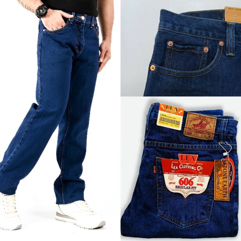 Jual Lea Jeans Celana Jeans Pria Standar Reguler Fit Size Sampai