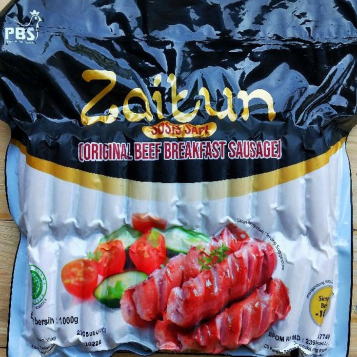 Jual Zaitun Sosis Sapi Original Beef Breakfast Sausage 1kg Shopee