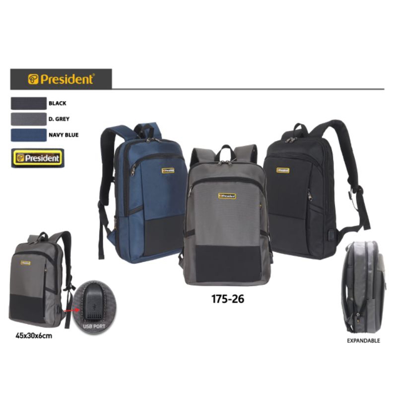 Jual Tas Ransel Laptop Tas Kerja Backpack President Original | Shopee ...