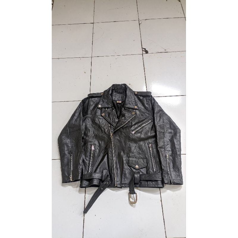 Jual Jaket Kulit Sapi Model Ramones Shopee Indonesia