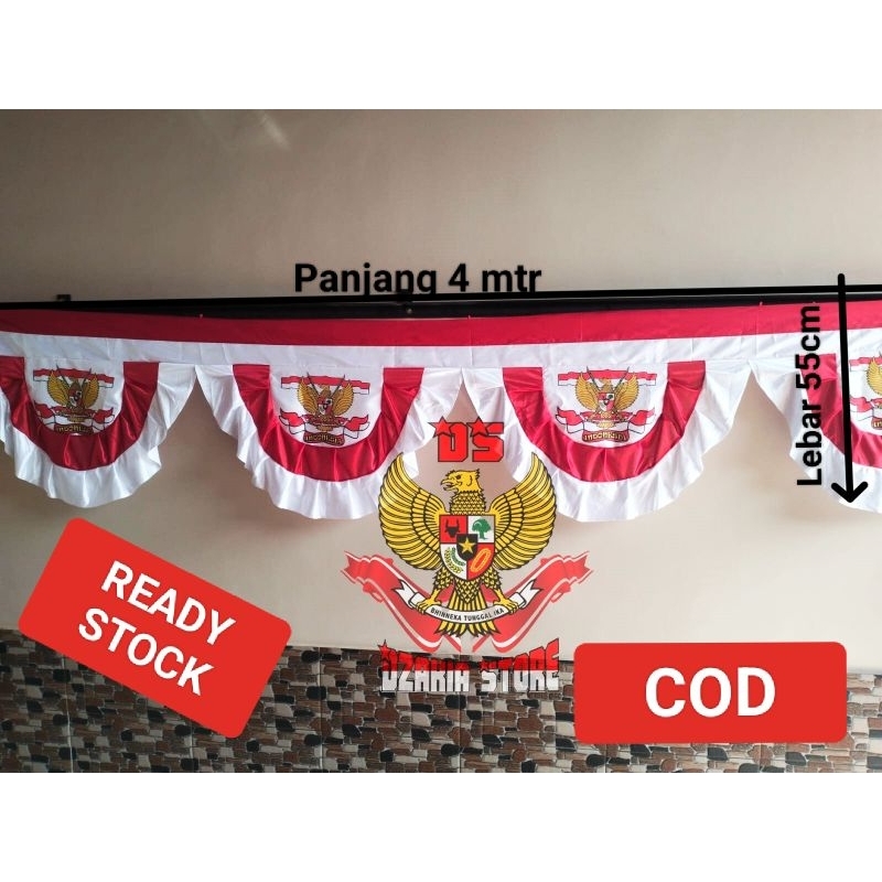 Jual Bendera Background Garuda Jadul 5 Gelombang Shopee Indonesia