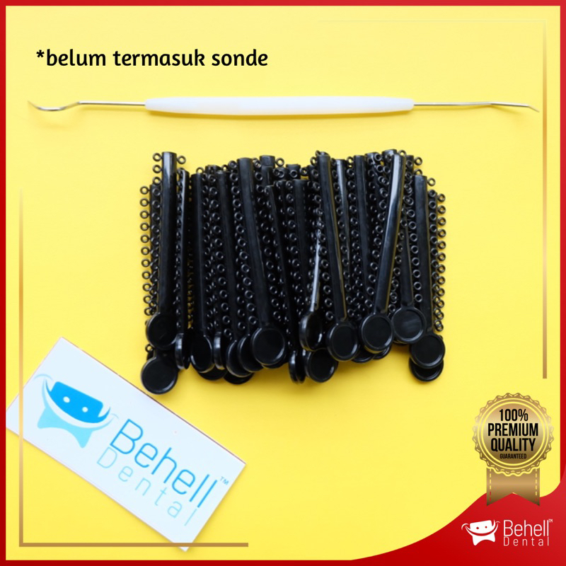 Jual Pack Isi Pics Tebal Karet Behel Motif Power O Premium Original Warna Hitam Ligature