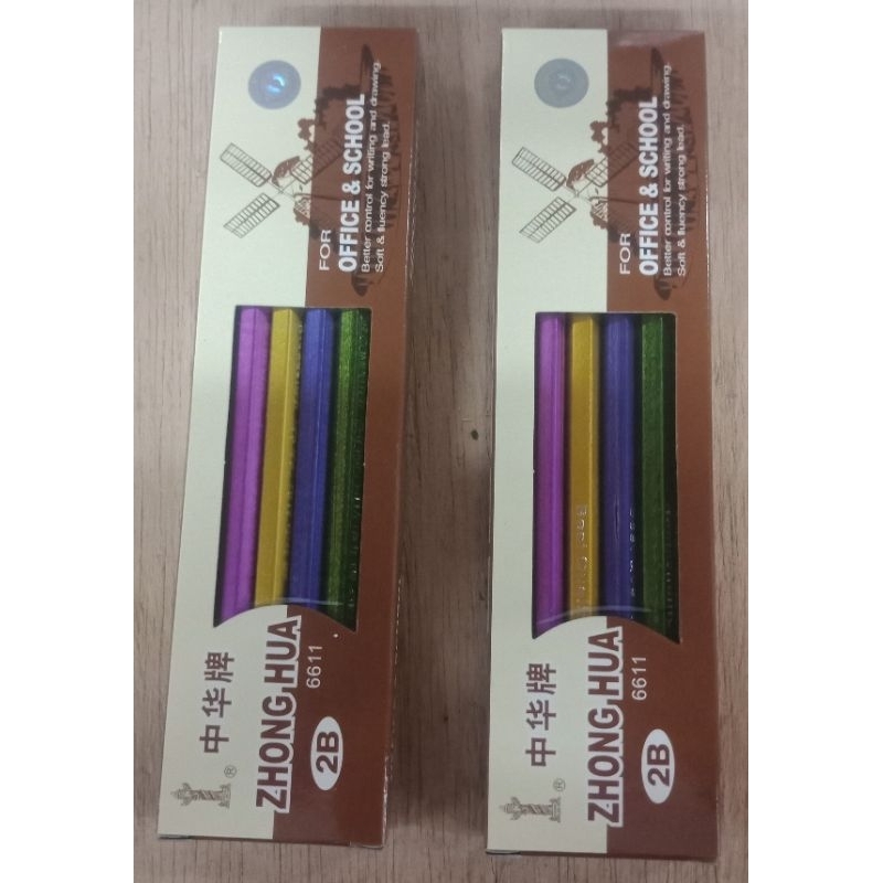 Jual Pensil Zhong Hua 2b 6611 1pak Isi 12 Biji Shopee Indonesia