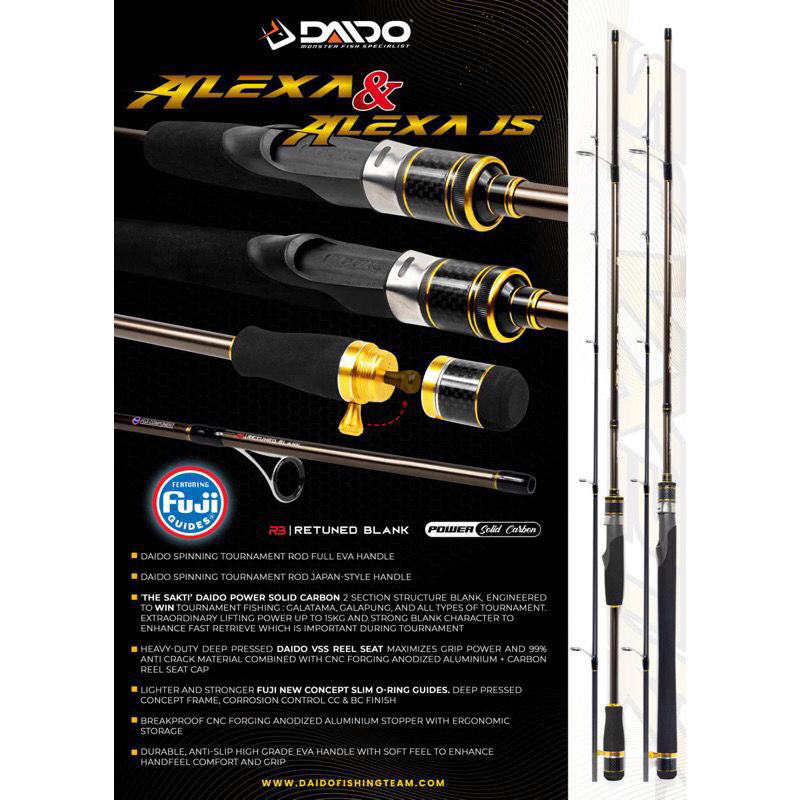 Jual Joran Daido Alexa Japan Style dan Full Handle Solid Carbon Full ...