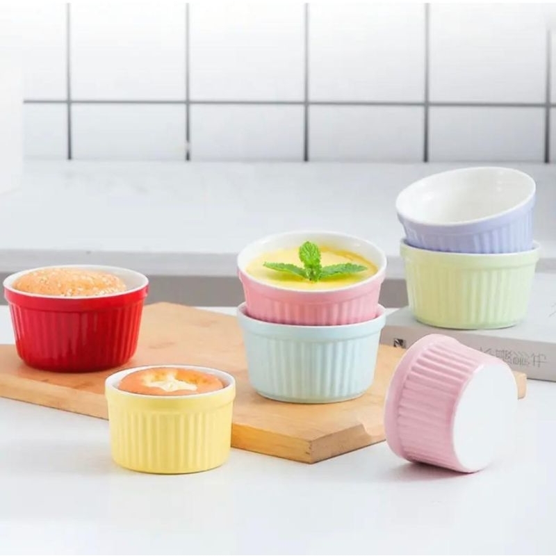 Jual Ramekin Bowl Mangkuk Keramik Kecil Aesthetic Colorful / Wadah