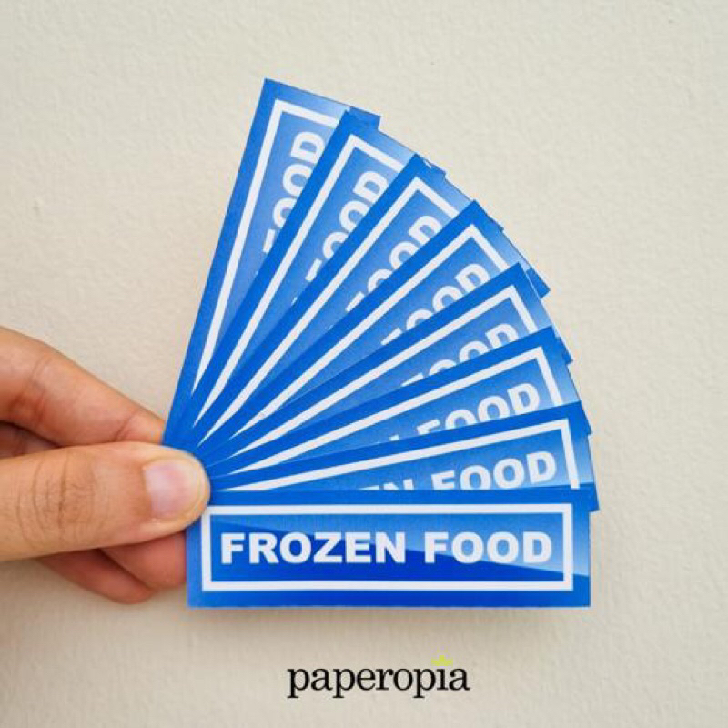 Jual sticker label vinyl FROZEN FOOD anti air custom murah untuk ...