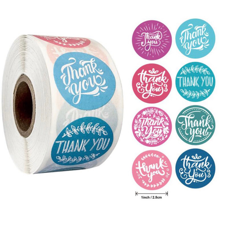 Jual [ BUKAN 1 ROLL!!!! ] Sticker Thank You / Stiker Label / Stiker ...