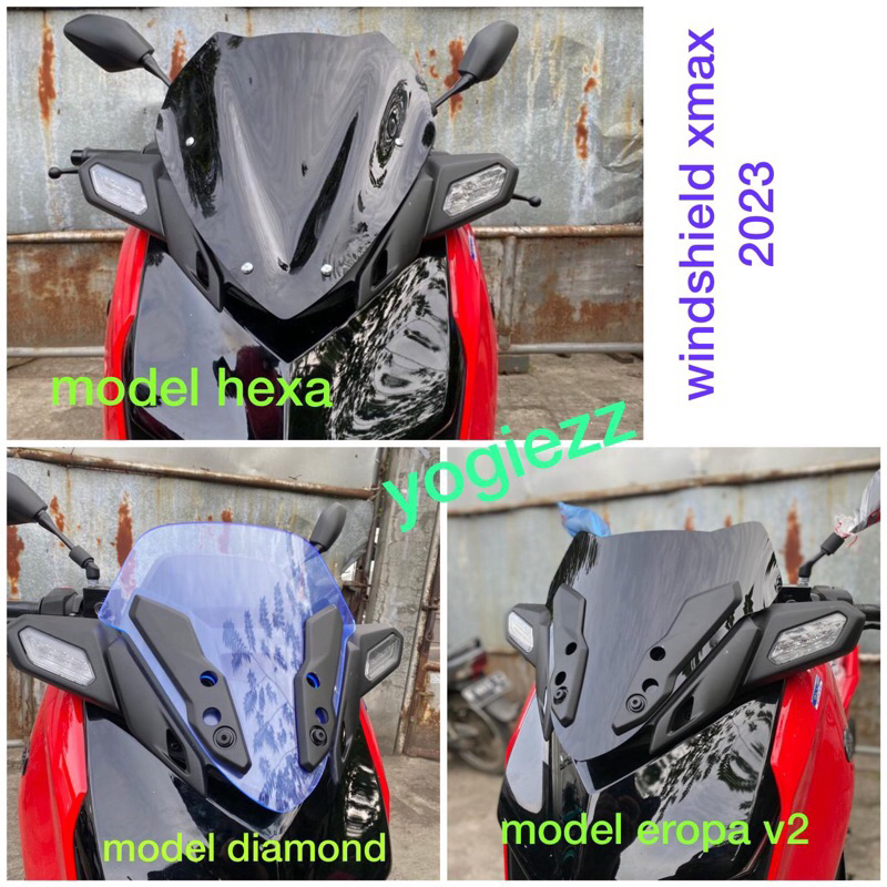Jual windshield all new xmax 2023 visor yamaha xmax connected 2023