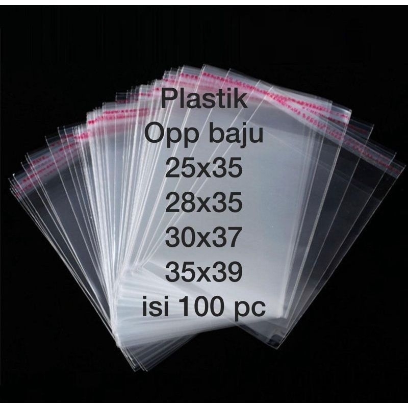 Jual Plastik OPP Seal Baju Plastik Packing Bening Plastik OPP Seal Isi 100pcs Shopee Indonesia