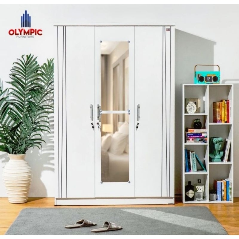 Jual lemari 3 pintu lemari pakaian lemari minimalis putih lemari murah