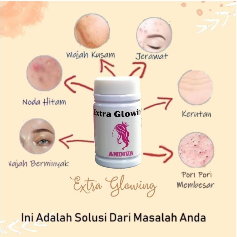 Jual Pil Extra Glowing Andiva 50 kapsul | Shopee Indonesia