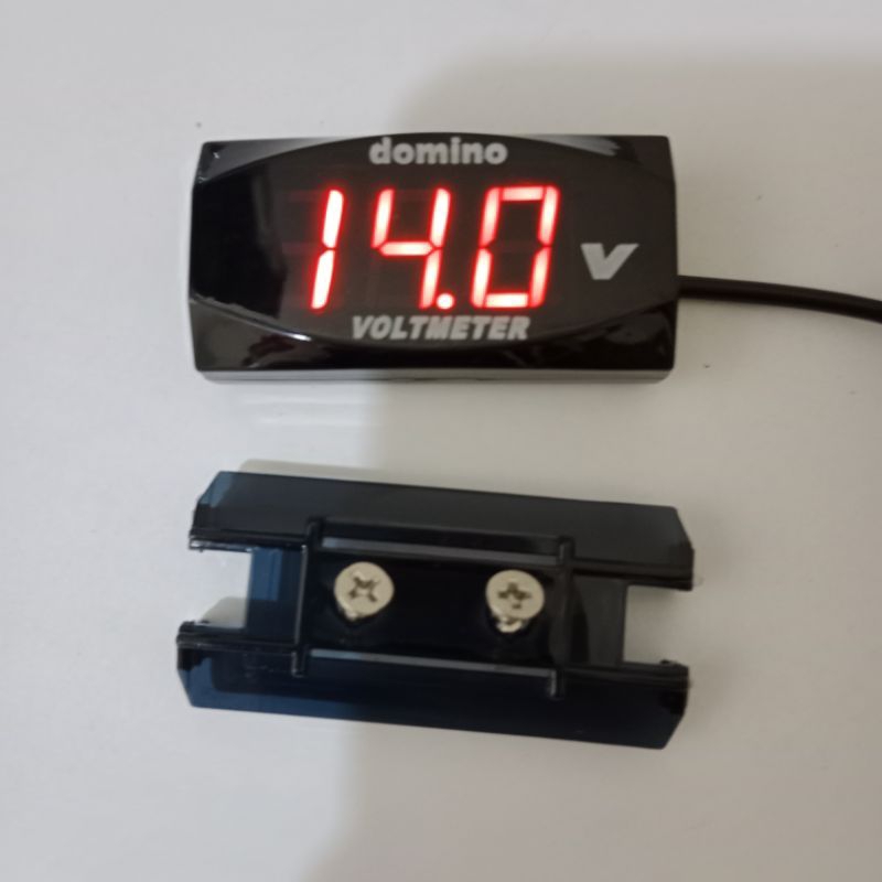 Jual volmeter ukuran aki motor volmeter biasa nyala merah volmeter aki