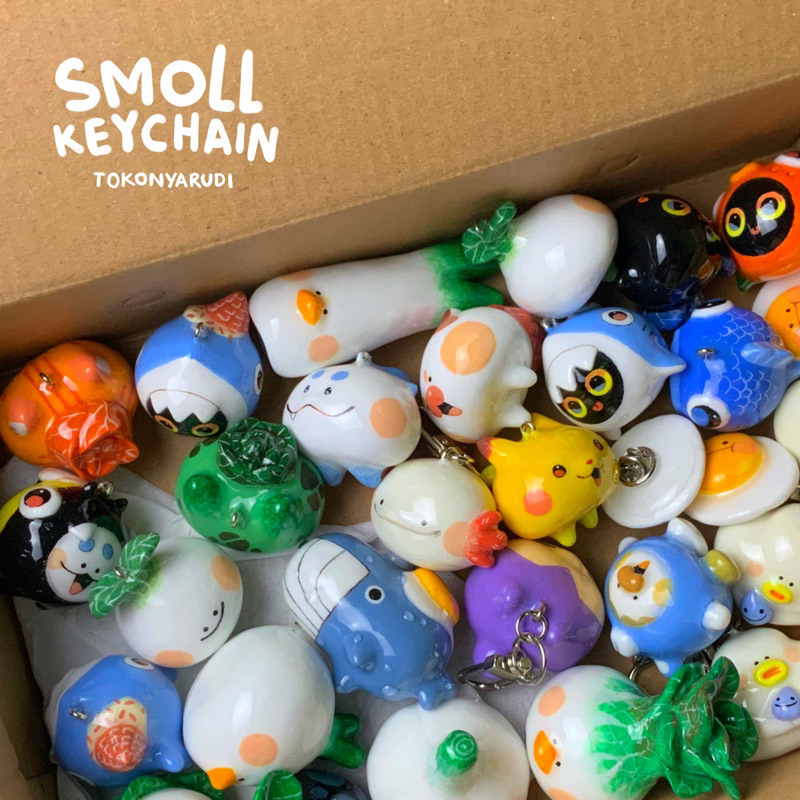 Jual Handmade cute smoll 3D art keychain by rudi Shopee Indonesia