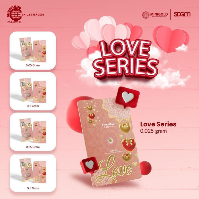 Jual MiniGold Mini Gold Gift Series LOVE Logam Mulia Emas 24 Karat ...