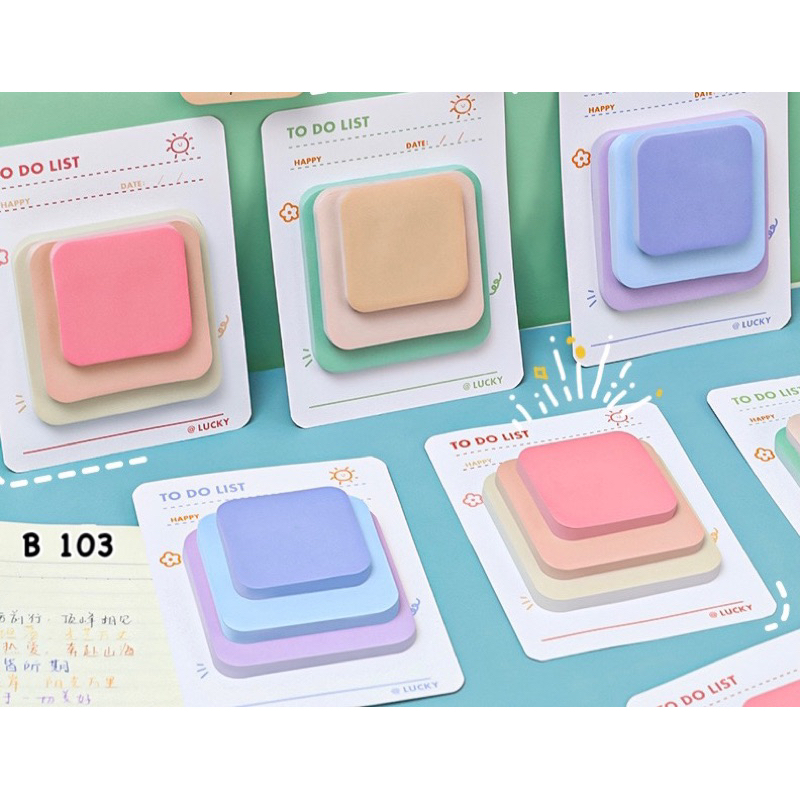 Jual B103 | STICKY NOTE 3 UKURAN | ISI 90 LEMBAR | KERTAS MEMO DIY ...