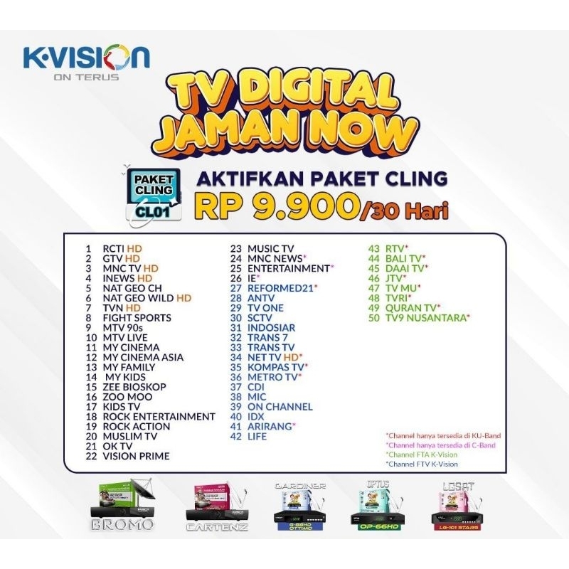 Jual Paket Kvision Cling MNC Group - Paket Gibol GB01 Timnas Indonesia