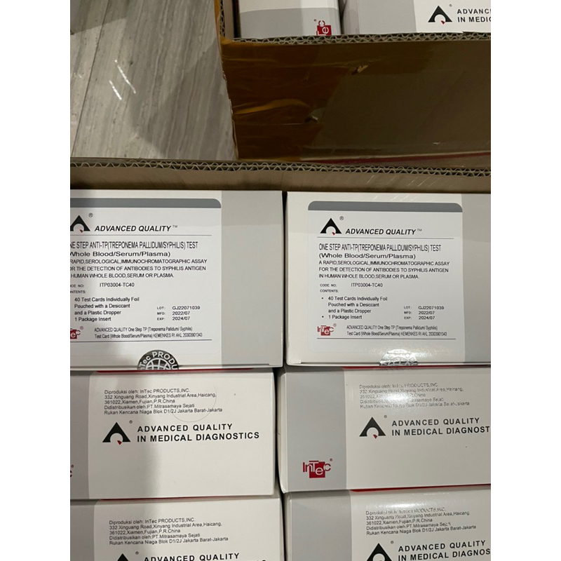 Jual Tes Syphilis Strip Merk Intec isi 50 Pcs Harga Promosi | Shopee ...