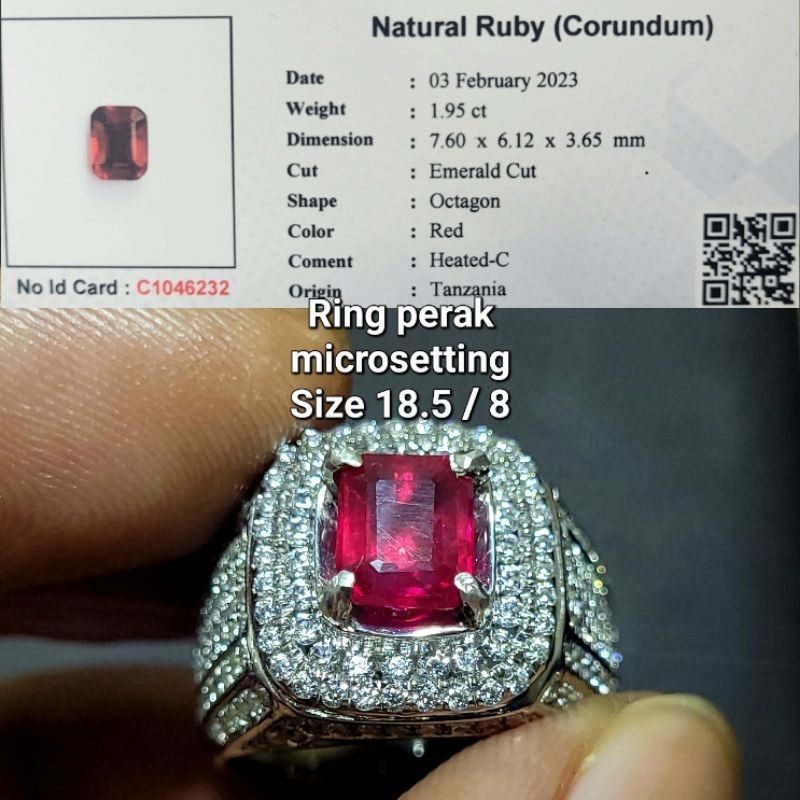 Jual Natural super red ruby tanzania rubi | Shopee Indonesia