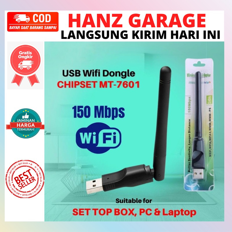 Jual Usb WiFi Set Top Box Usb Dongle Antena STB MT7601 Adapter Wireless Receiver Laptop PC 150