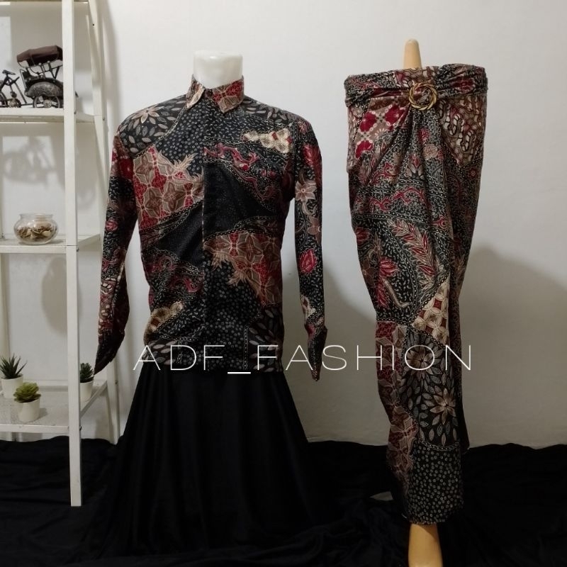 Jual Batik Couple Baju Batik Couple Rok Lilit Batik Kemeja Batik Lengan Panjang Rok