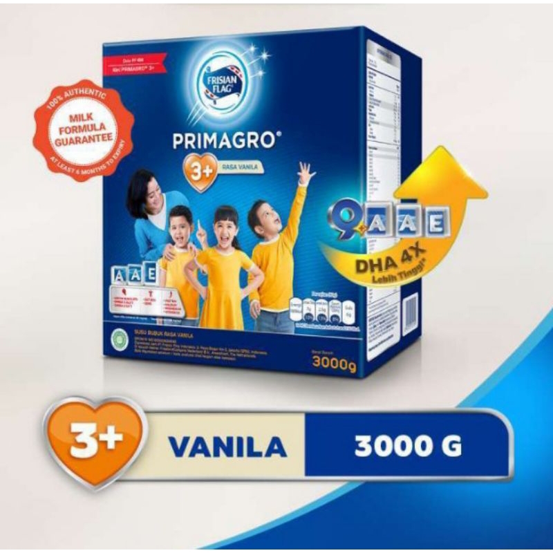 Jual Frisian Flag 456 / Primagro 3+ rasa Vanila / Madu 3000 gram 3 kg ...