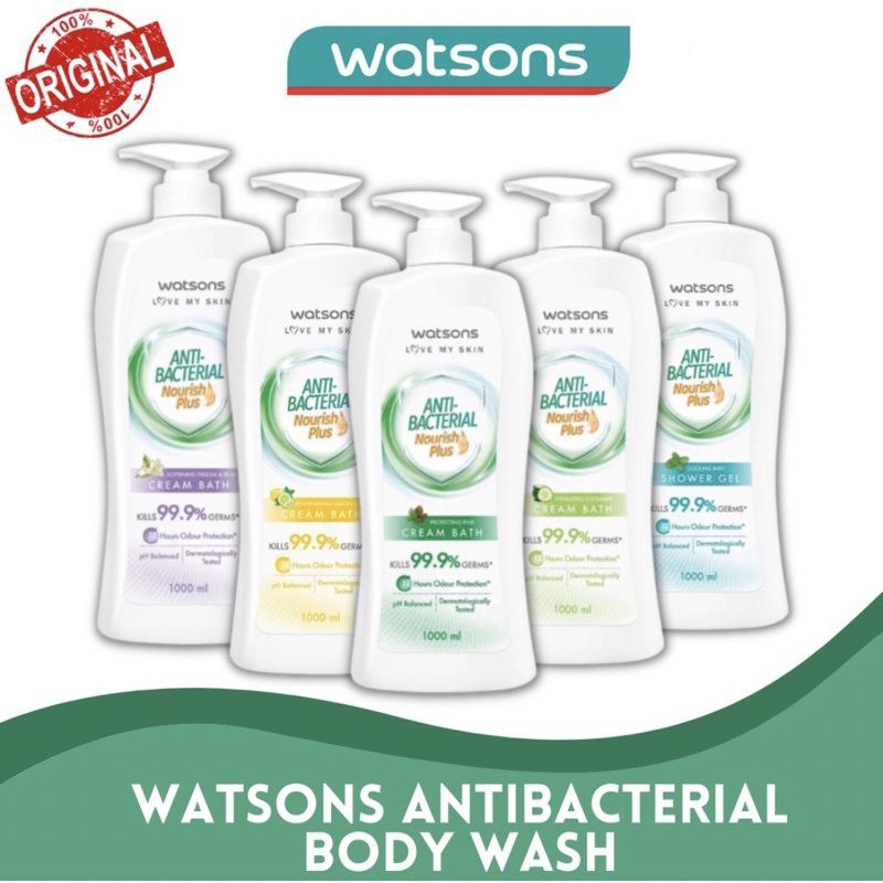 Jual WATSONS Anti Bacterial Cream Bath 1000ml Body Wash Shopee