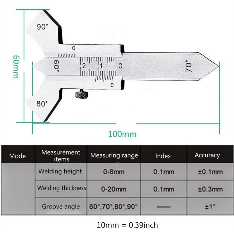 Jual Welding Gauge Weld Inspection Gage Weld Seam Bead Fillet Crown ...