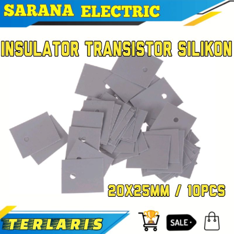 Jual TRANSISTOR INSULATOR INSULASI ISOLASI SILICON 20X25MM THERMAL ...