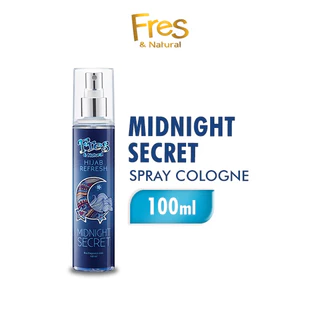Fres & Natural Spray Cologne Hijab Refresh Midnight Secret Botol 100 ml