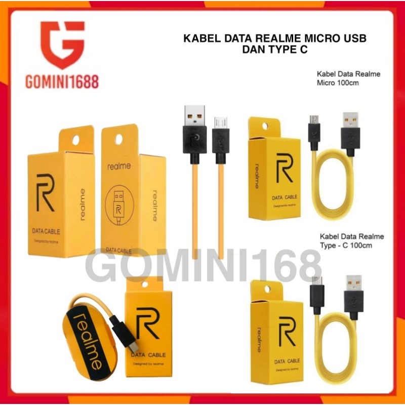 Jual Kabel Data Realme Type C / Micro Usb Cable Fast Charging Warna ...