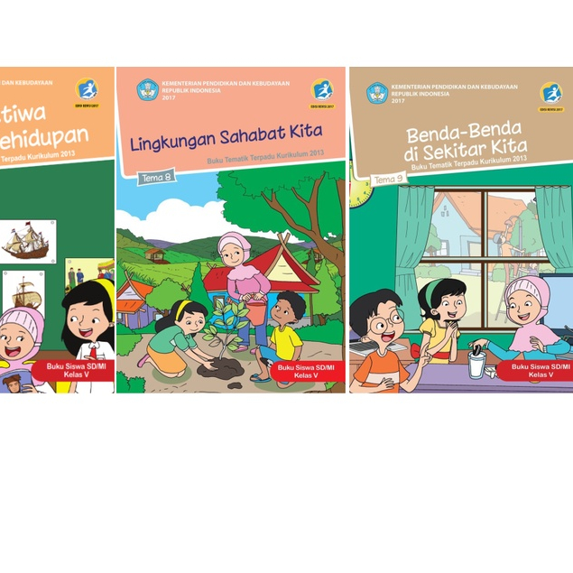 Jual Paket Buku Tematik SD Kelas 5 Semester 2 Tema 6 s/d 9 | Shopee ...