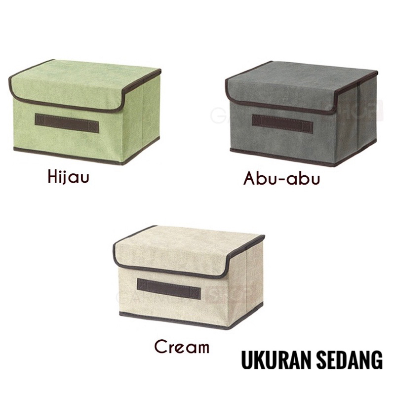 Jual Storage Box Organizer Kotak Tempat Penyimpanan Baju Mainan Lipat Multifungsi Praktis Set