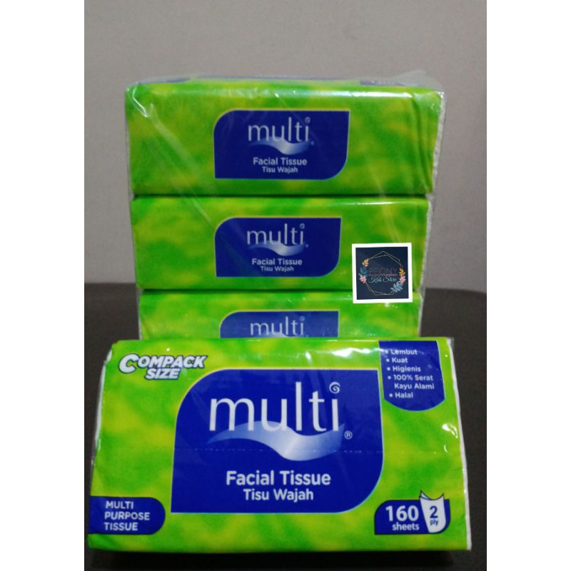 Jual MULTI 160s tisu wajah serbaguna compack size facial 2ply 160 sheet ...