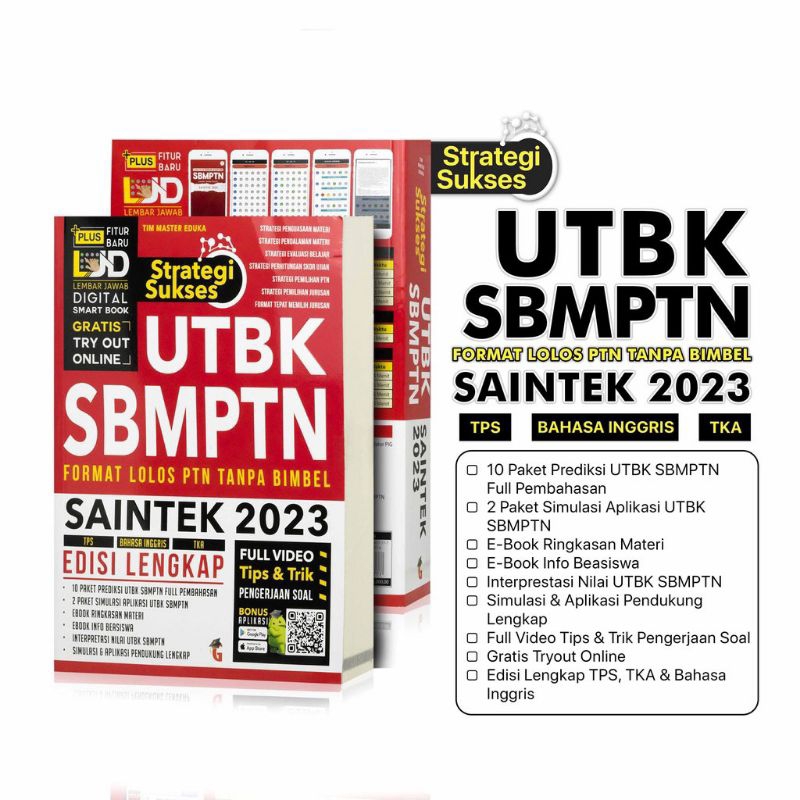 Jual Buku Utbk Sbmptn Saintek 2023 Buku Utbk Saintek Strategi