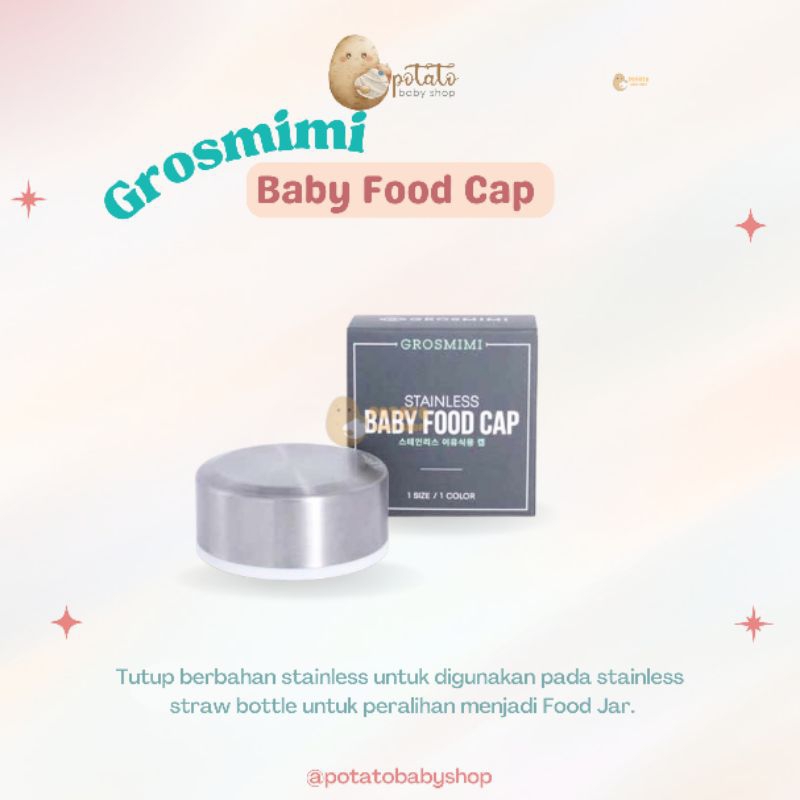 Jual Grosmimi Stainless Baby Food Cap Shopee Indonesia