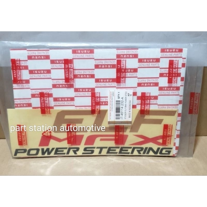 Jual STICKER STIKER ELF MAX POWER STEERING ORIGINAL 7-45114 232-A ...