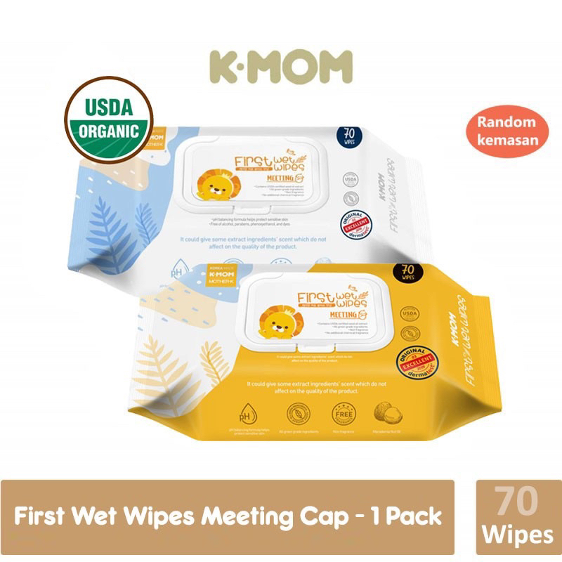 Jual K-MOM Kmom First Wet Wipes Meeting 70pcs Cap Tisu Basah Bayi ...