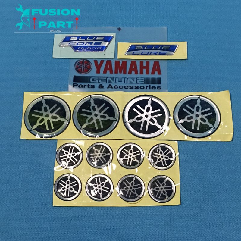 Jual Emblem Logo Yamaha Bluecore Blue core Hybrid | Shopee Indonesia