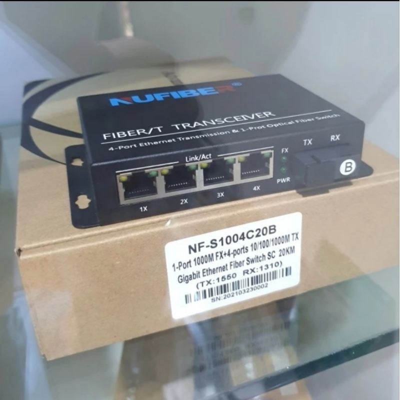 Jual NUFIBER NF-S1004C20B FO TO UTP LAN Rj45 1310nm 1550nm Gigabit ...