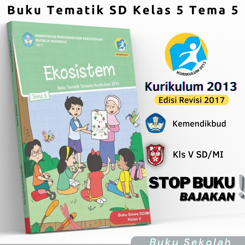 Jual Buku Tematik SD Kelas 5 Tema 5 Judul Ekosistem / Paket Siswa ...